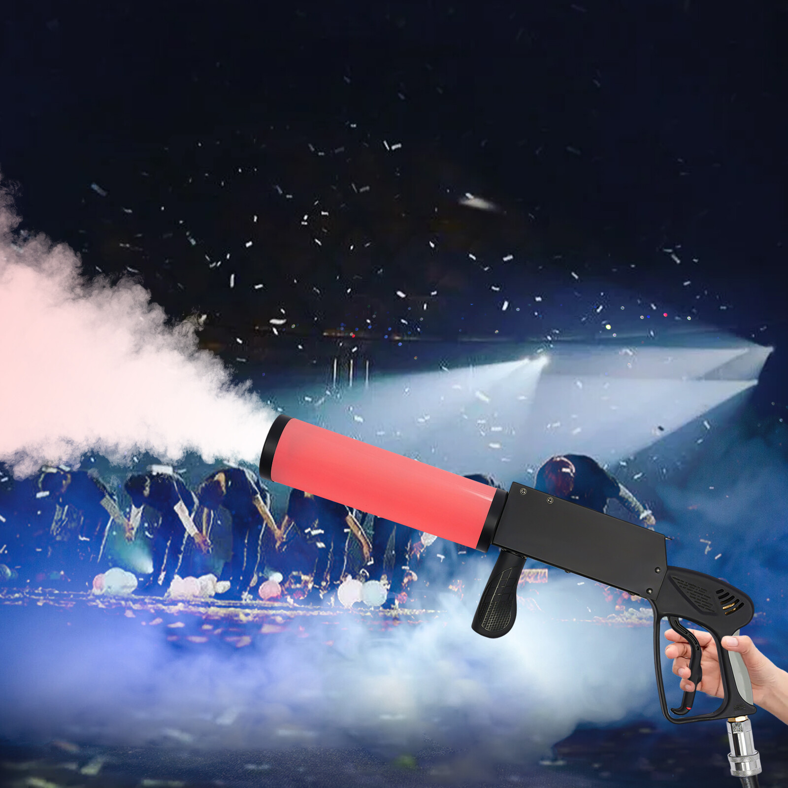 CO2 Jet Confetti Machine LED 3 Colors CO2 Spray Cannon CO2 Gun Kit Party Club DJ