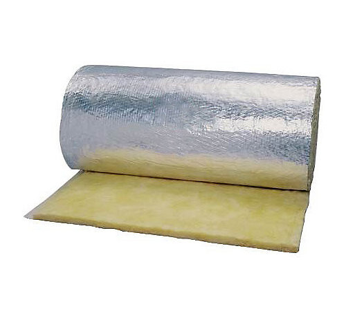 REFLECTIVE FRK FOIL FACED Fiberglass Duct Insulation HVAC PIPE Wrap 3" R10 4X25