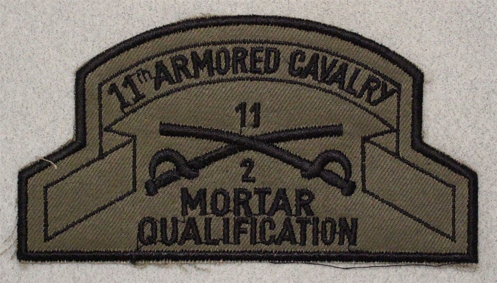 Army TCQC Patch 657: 2/11th Armored Cavalry "Mortar Qualification"