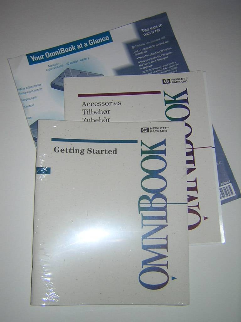 HP OmniBook 800CT 5/133 Original Getting Started Guide Manual & Accessories