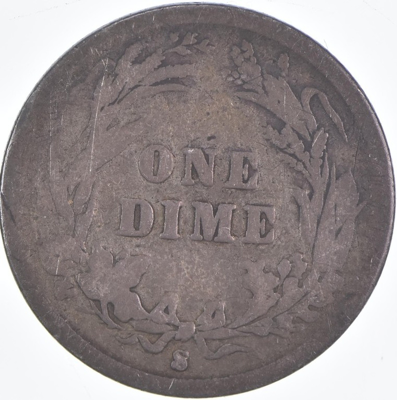 1893-S Barber Dime 90% Silver Average Circ