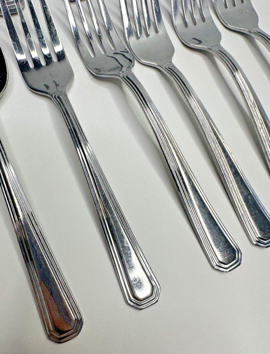 Hampton Silversmiths Rimmed Stainless Flatware 16 Pc Replacement Fork Spoon