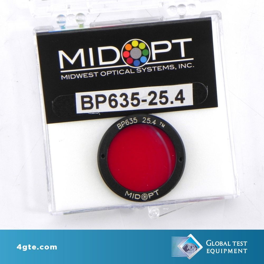 MIDOPT BP635-25.4 Bandpass Filter – 635nm (Red) – 25.4mm (1") – Machine Vision