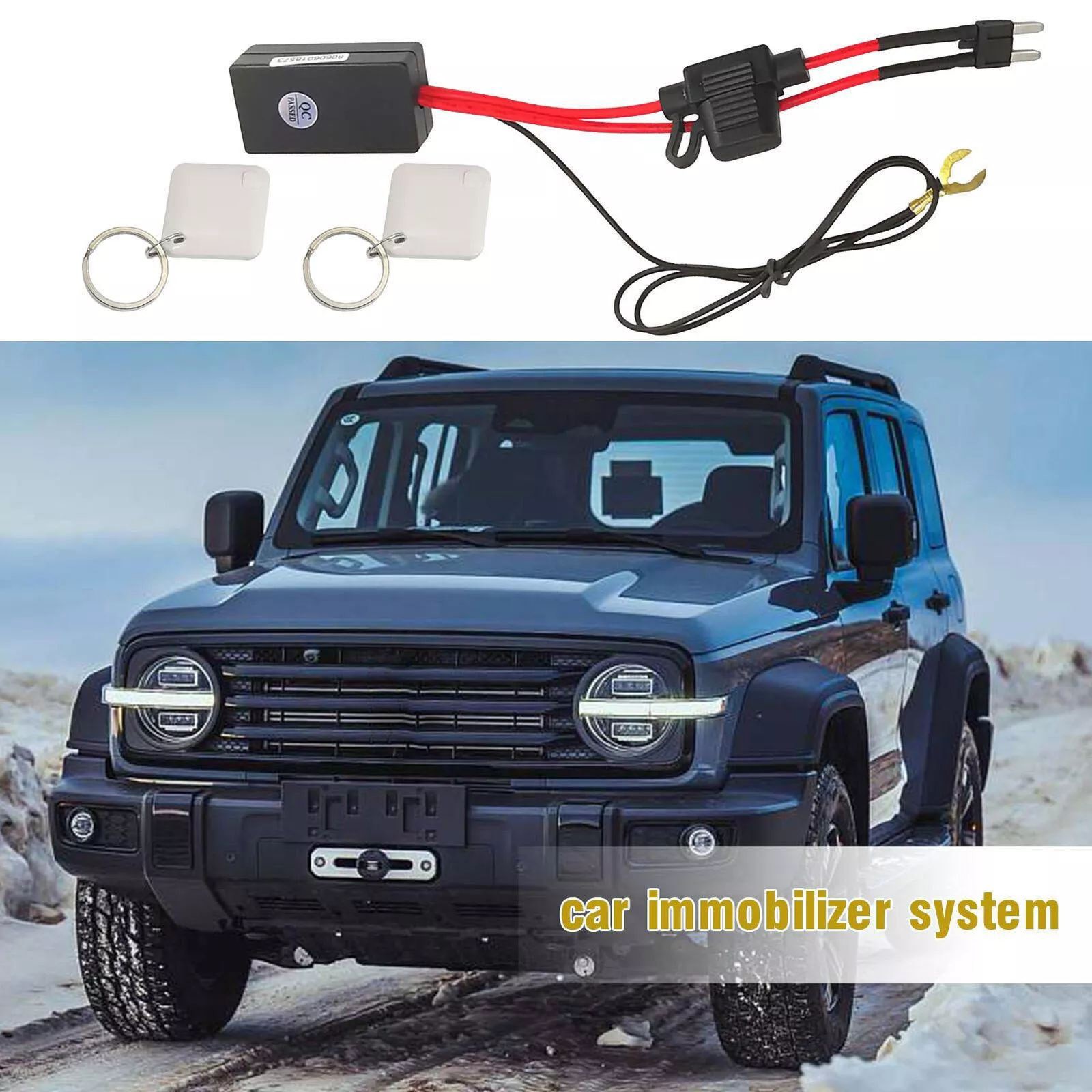 Auto-Sensing Car Immobilizer Security Systems Anti-Theft Lock+2 Remote Control