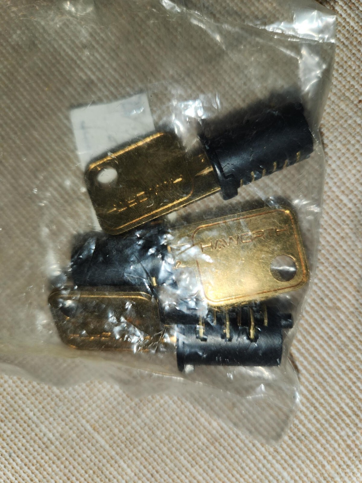 NEW HAWORTH LOCK CORES & KEYS SL 46 SERIES ( SETS OF 3 ) BLACK
