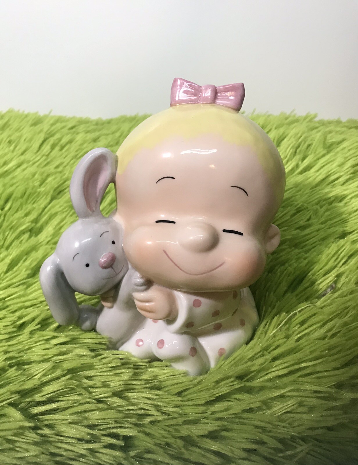 Bunny Baby Lamp 90s Nursery Ceramics Easter Marty Links
