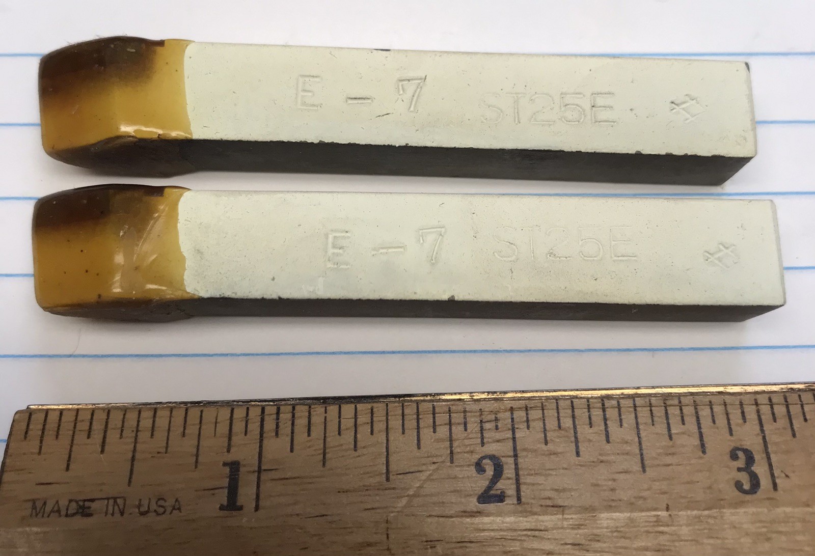 2 pcs. E7 ST25E (C5) C.T. BRAZED TOOL BITS. SUMITOMO (loc stk)