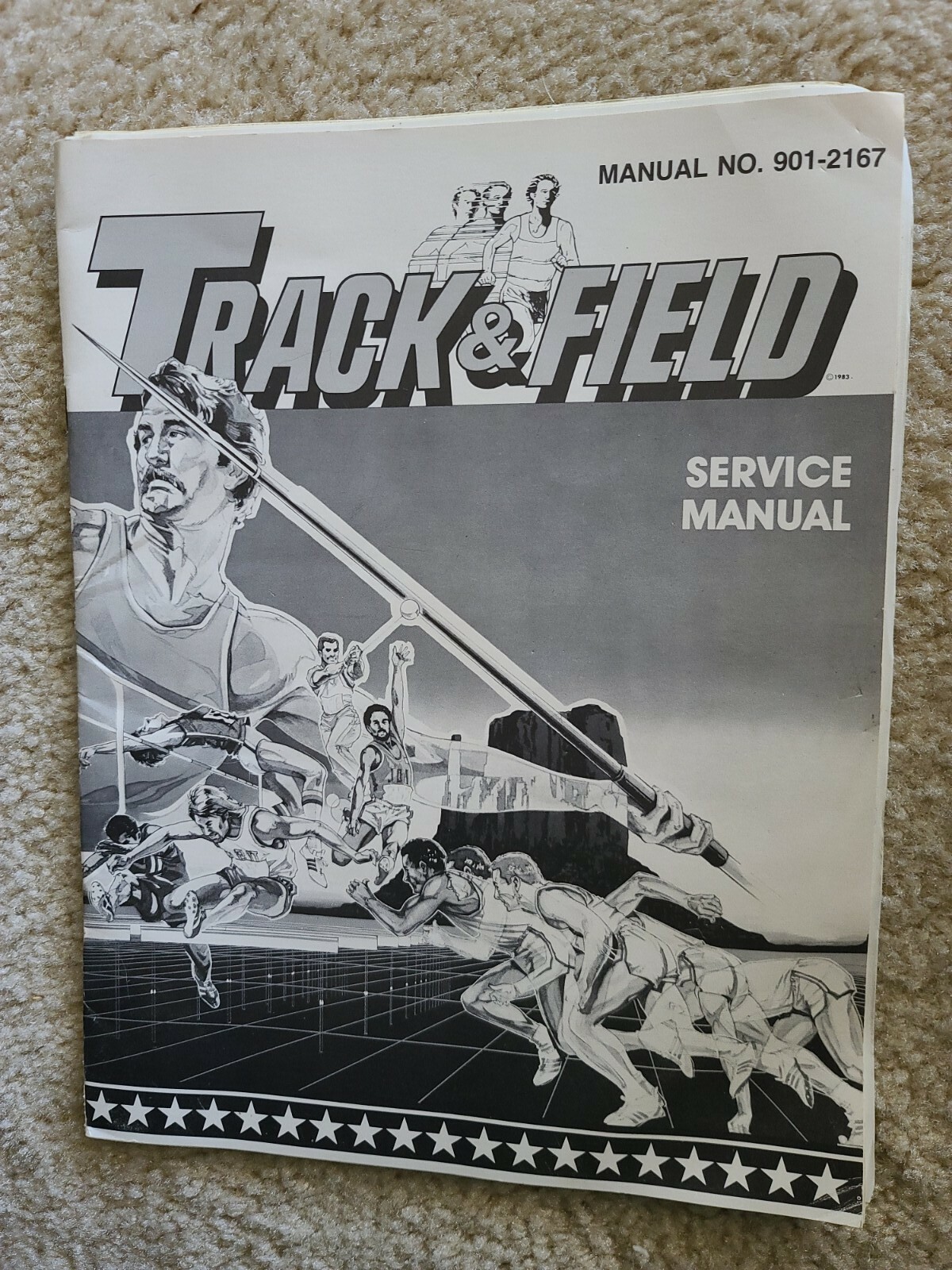 1983 Centuri Track and Field Service Manual Pinball