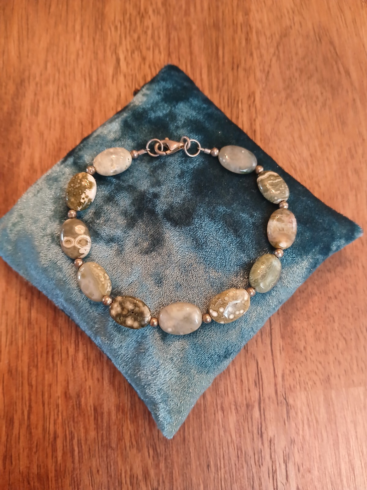 Green Ocean Jasper Beaded Bracelet