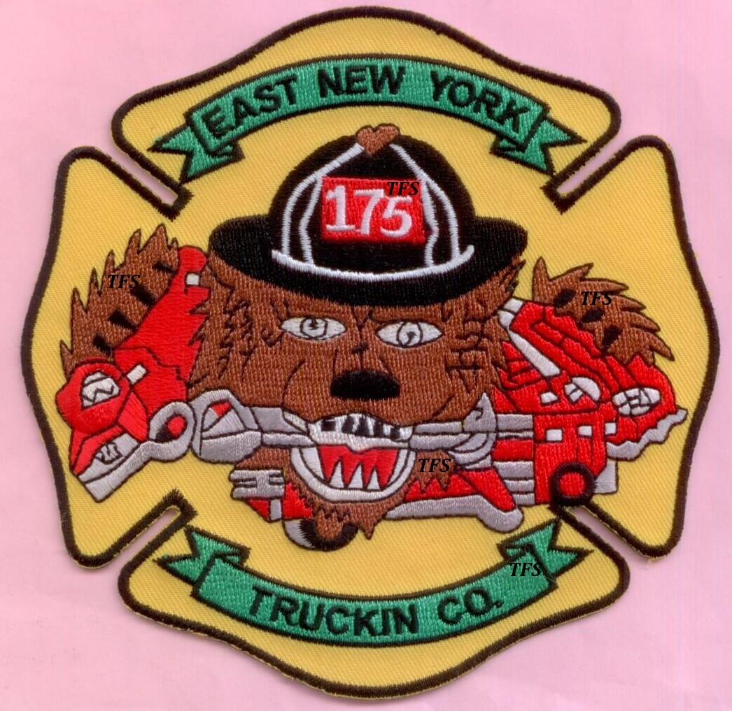 New York City Fire Dept Ladder 175 Patch Bear