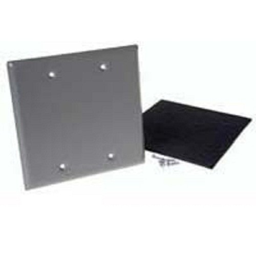 NEW BELL WEATHERPROOF 5175-5 GRAY ALUMINUM 2 GANG BLANK COVER 1896406