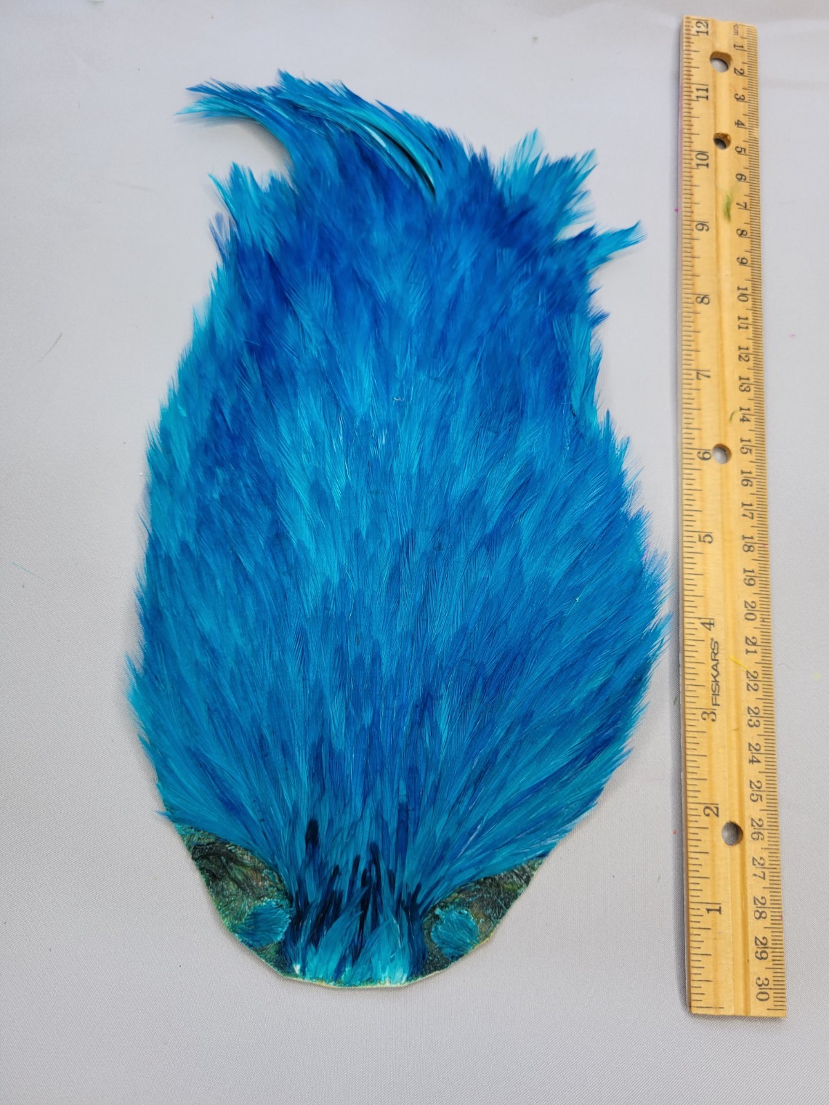 Lot 85,  Top Quality  BLUE  India Rooster Streamer Neck Cape Feathers