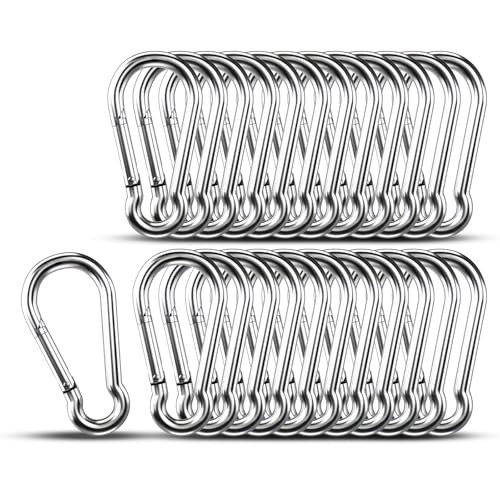 Small Carabiner Clip Hookspcs 1.57 inch Carabiners Heavy Duty, 304 1.57 IN 25