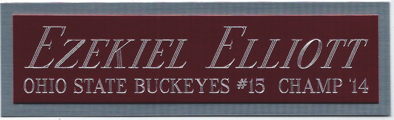 LES HORVATH OSU NAMEPLATE FOR AUTOGRAPHED SIGNED Football-HELMET-JERSEY-PHOTO