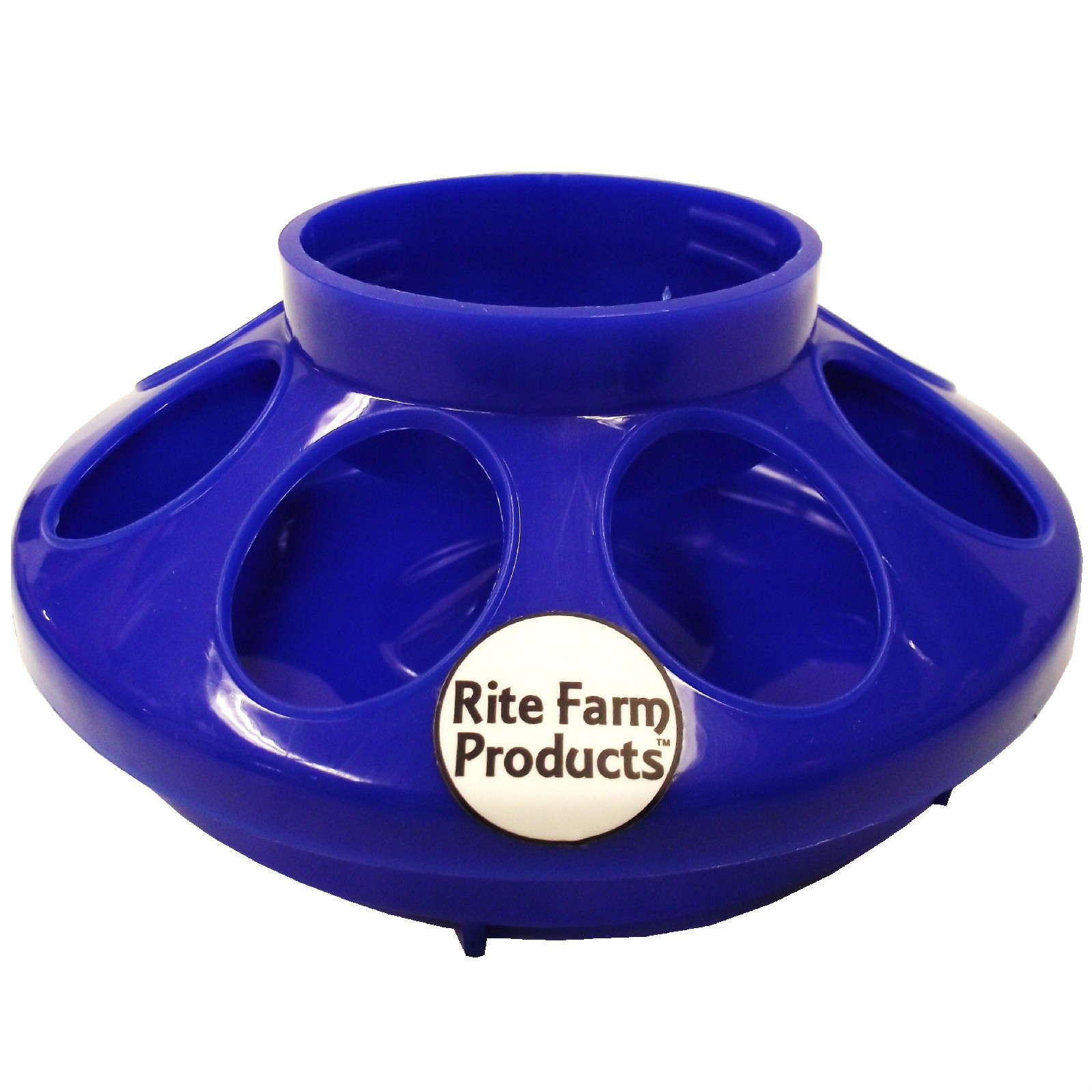 BLUE RITE FARM PRODUCTS FEEDER BASE & POLY QUART JAR POULTRY CHICKEN CHICK
