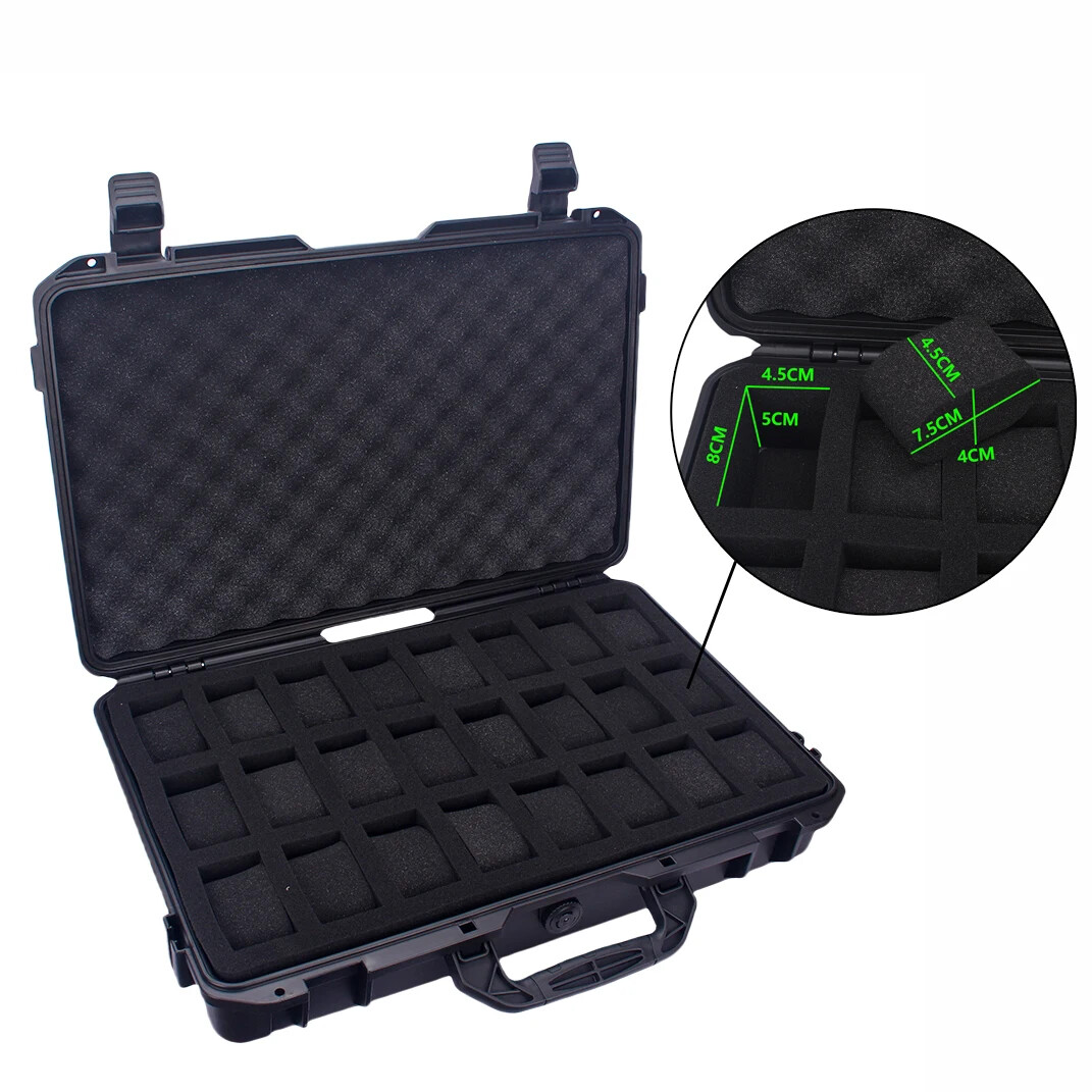 Watch Case for 24 Watches Collectors Display Storage Briefcase New