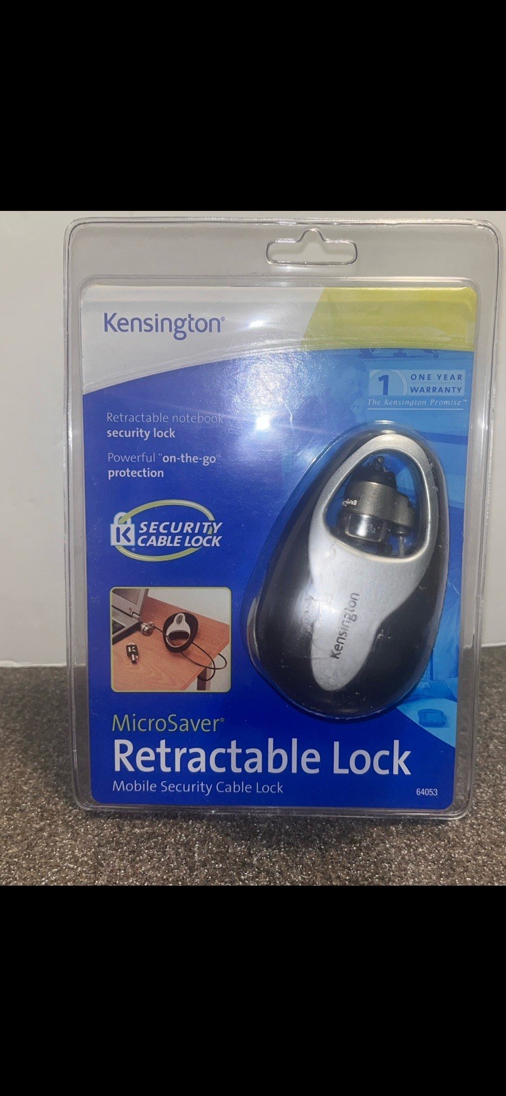 Kensington MicroSaver Retractable 4ft Cable & Lock: Security For Electronics
