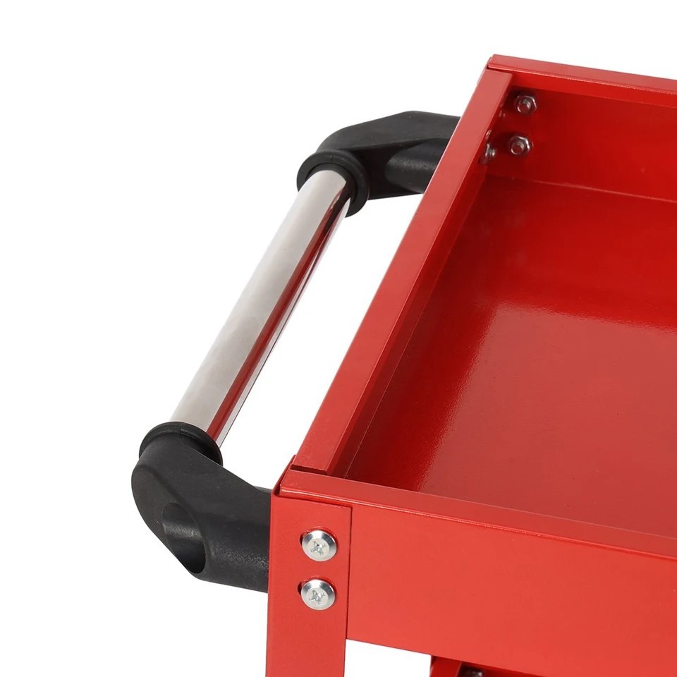 MULTIPURPOSE WORKSHOP TOOL TROLLEY TOOL HOLDER 3 SHELVES WITH WHEELS
