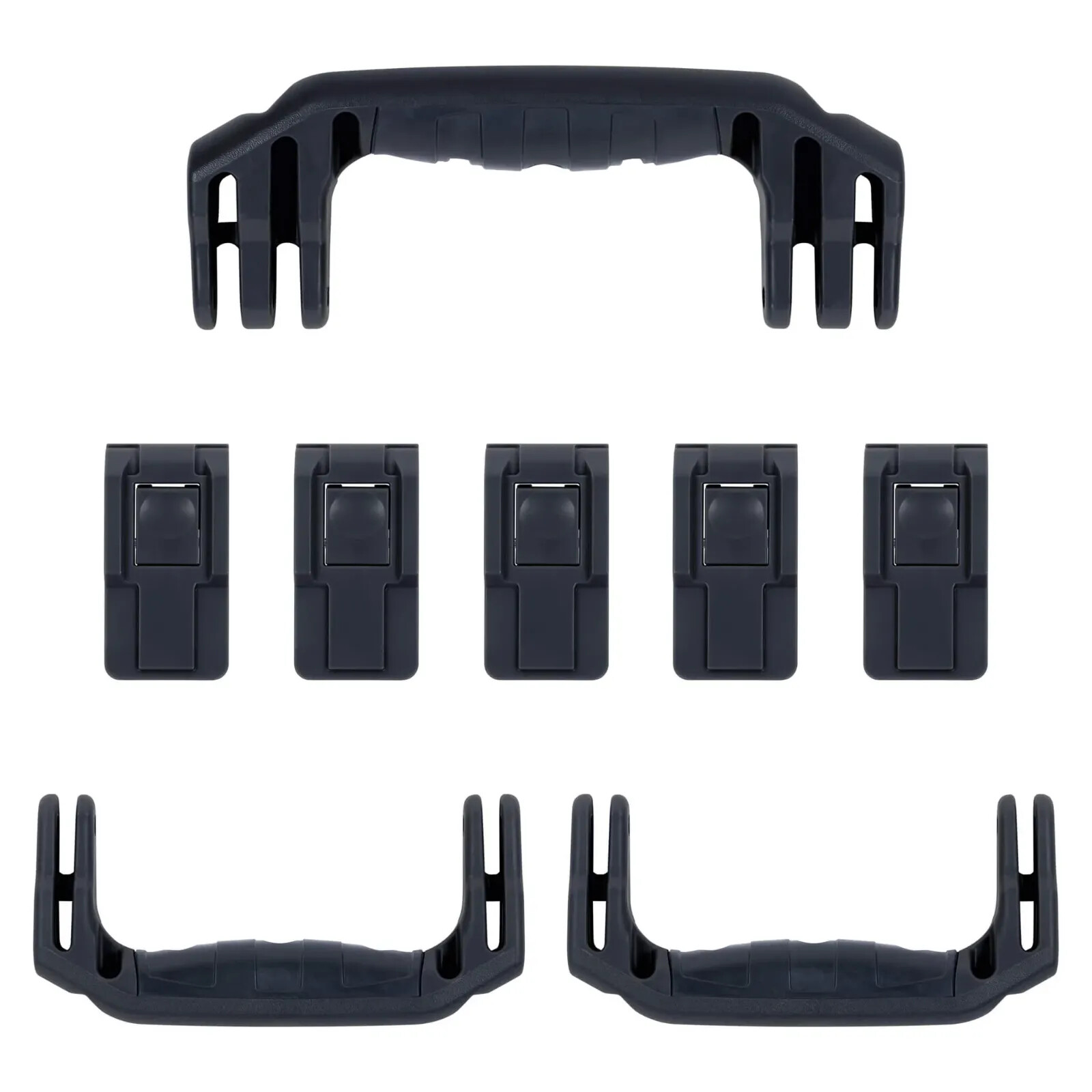 Black Pelican 1615 replacement handle & latch kit. (Push button).