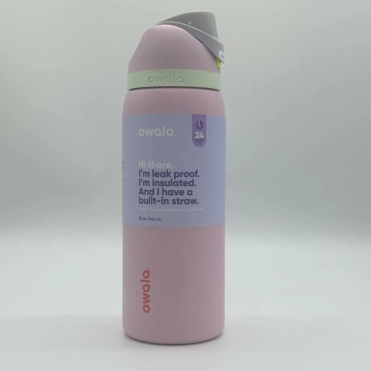 Owala FreeSip 40oz Stainless Steel Water Bottle Light Pink Top Quality US Stock