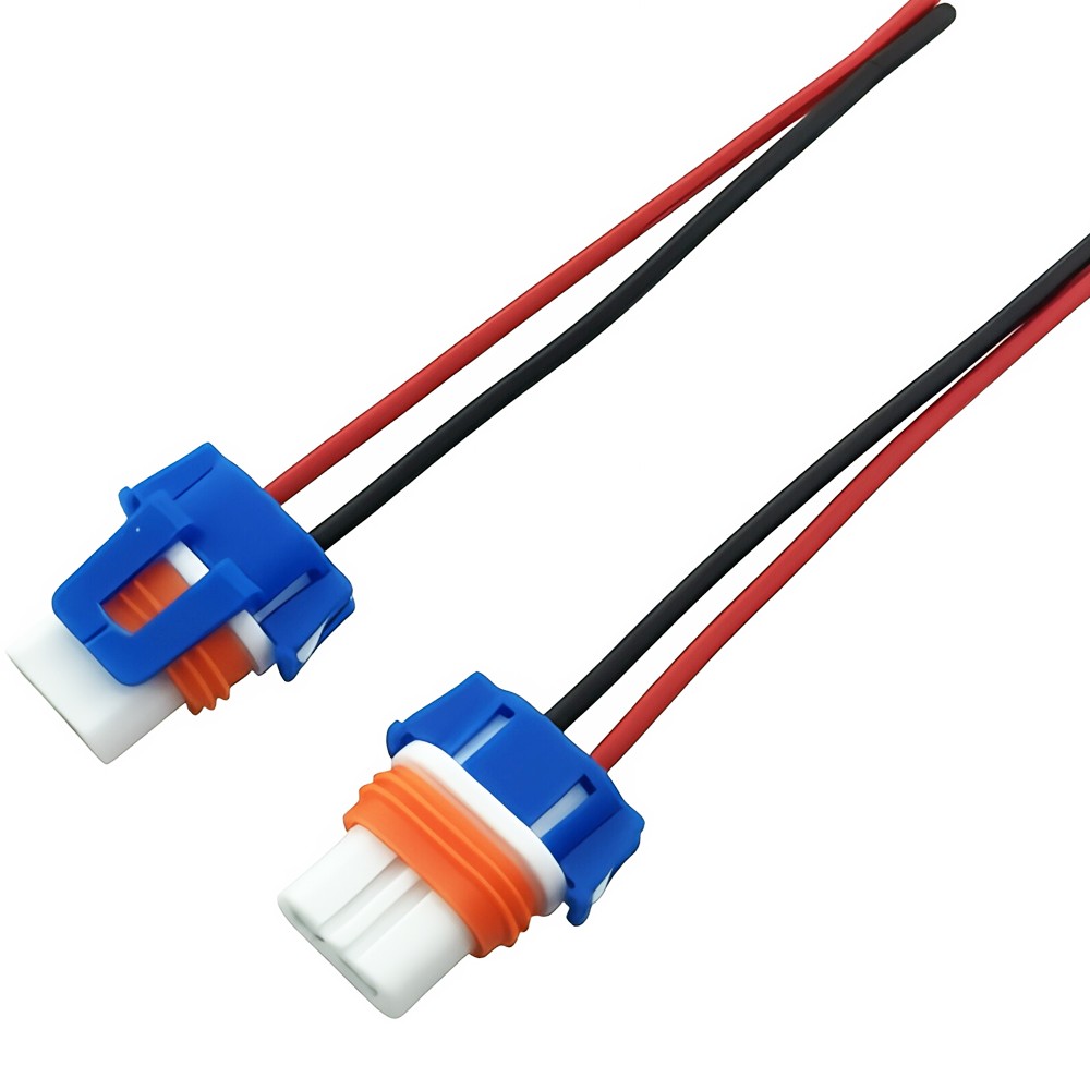2pcs 9005 HB3 Ceramic Socket Connector Headlight Dual Beam Wiring Harness Holder