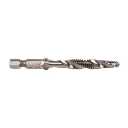 Greenlee Dtap5/16-18 Drill, Tap, Countersink, 3-1/4In, 5/16"-18