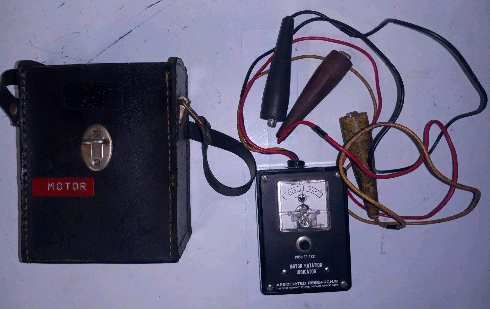 Motor Rotation Indicator Associated Research Model 50 Used Tested Works