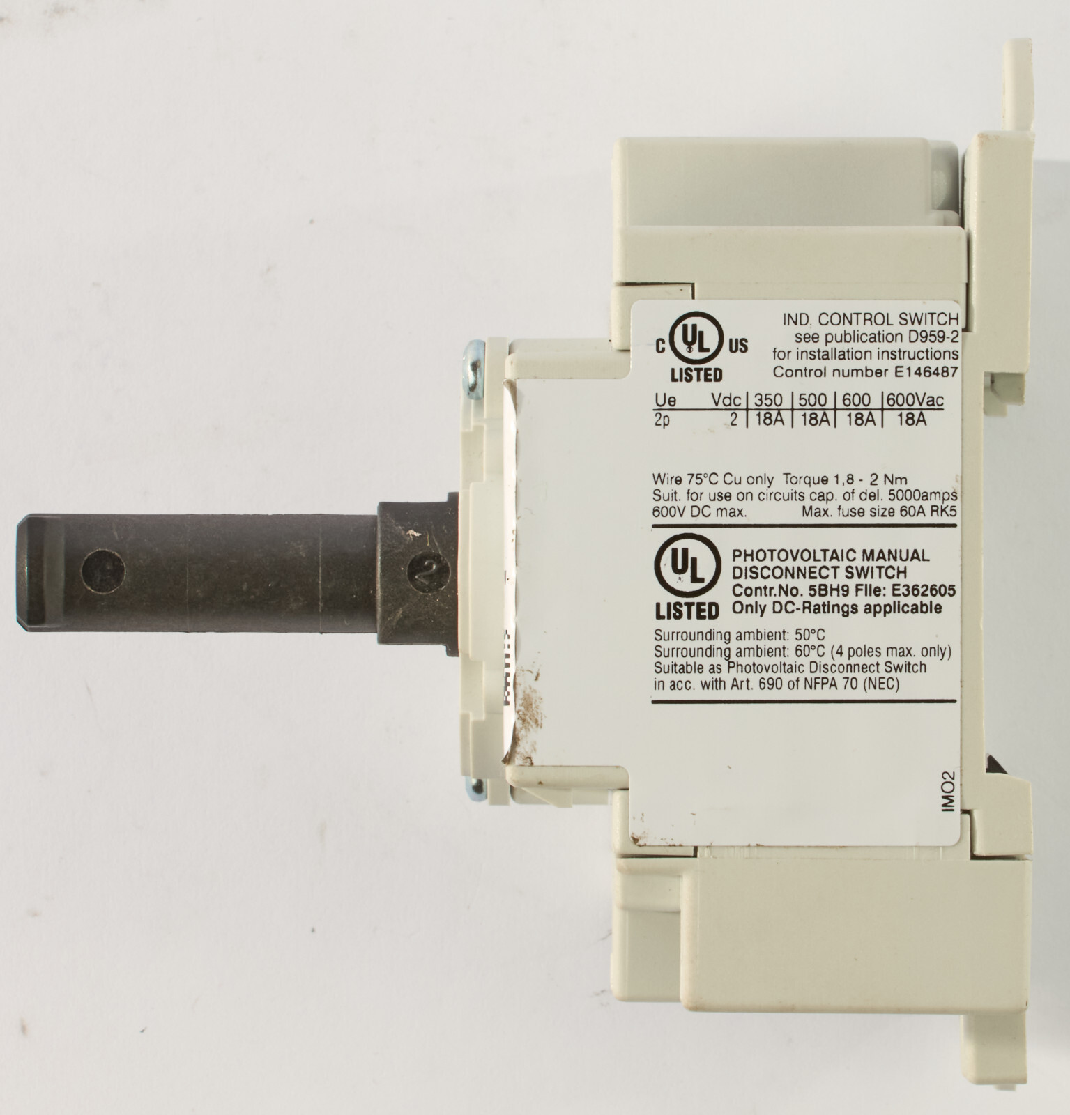 IMO Rotary Isolation Switch SI18-BMDC64R-2+X/95K