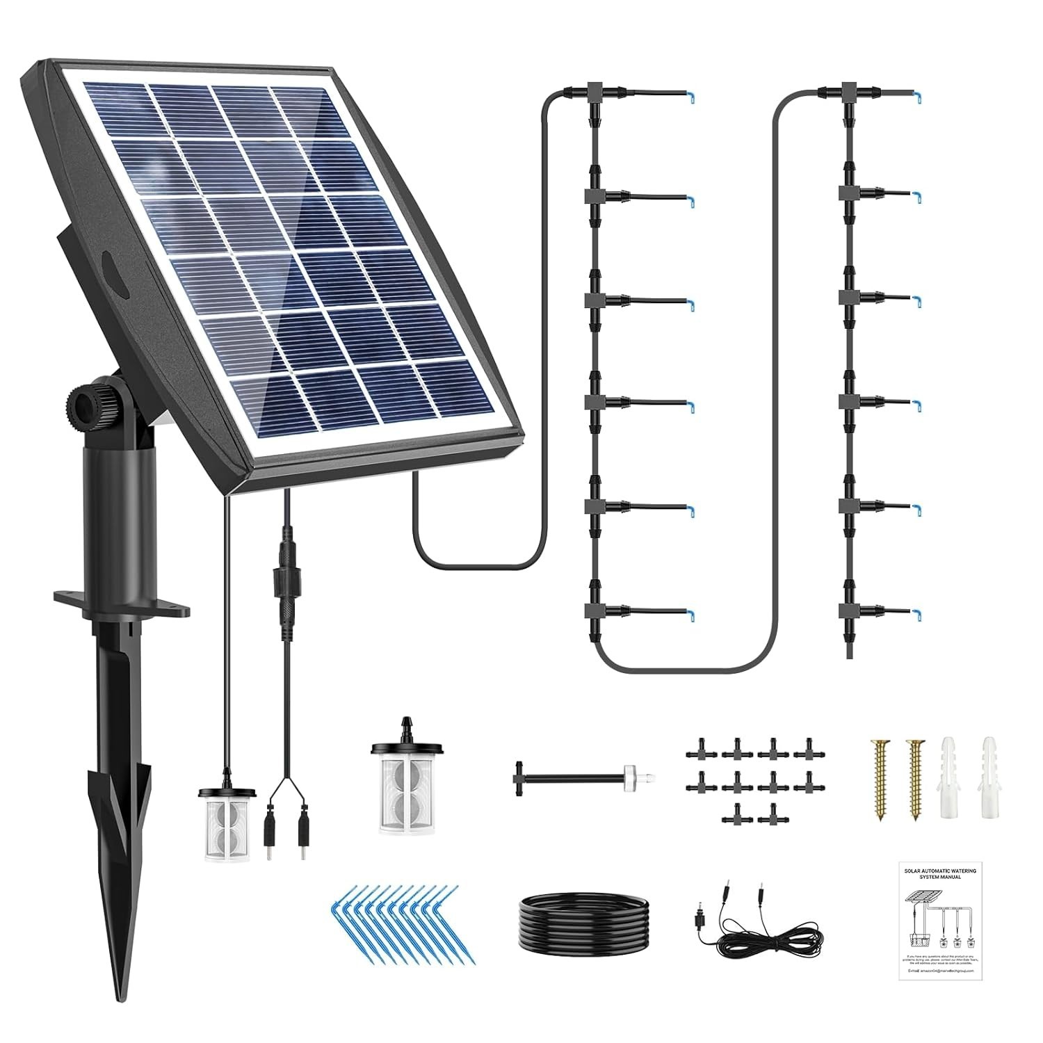 Versatile Solar-Powered Drip Irrigation Kit – Effortless Watering for 10 Plants