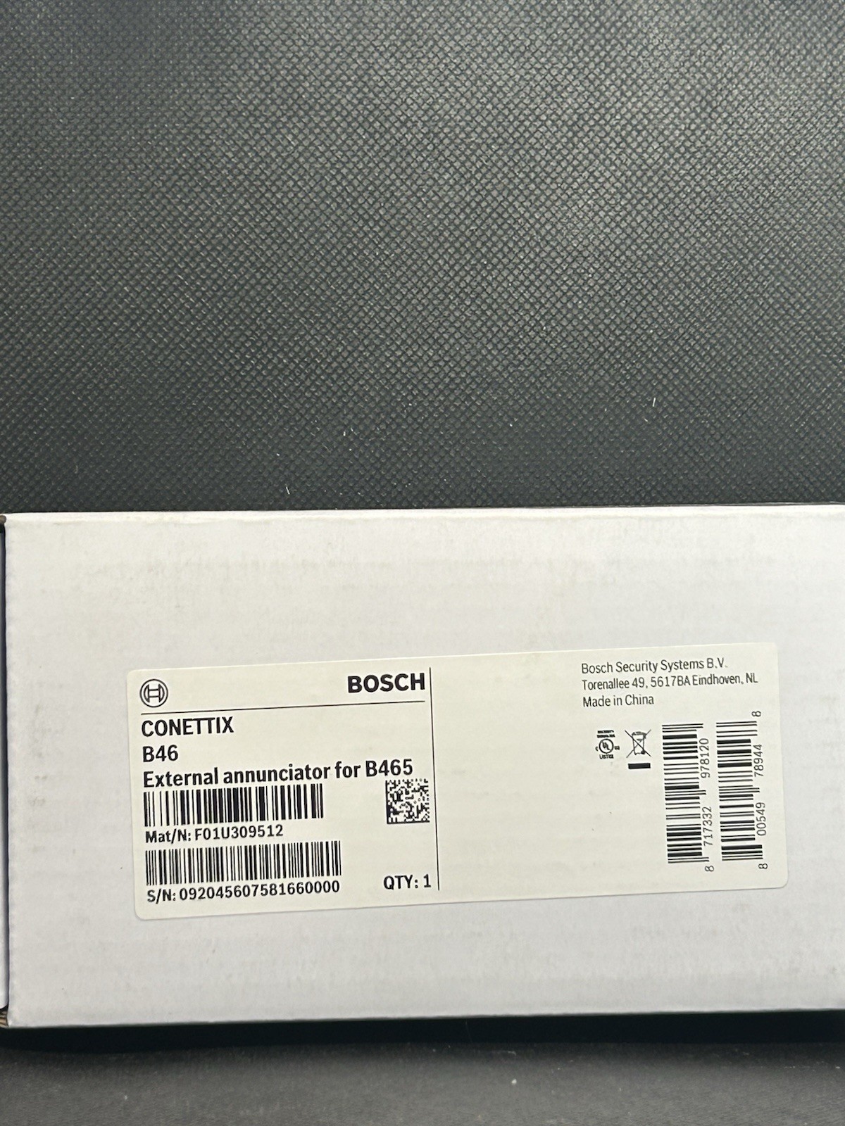 Bosch B46 External Annunciator. New. Sealed Box