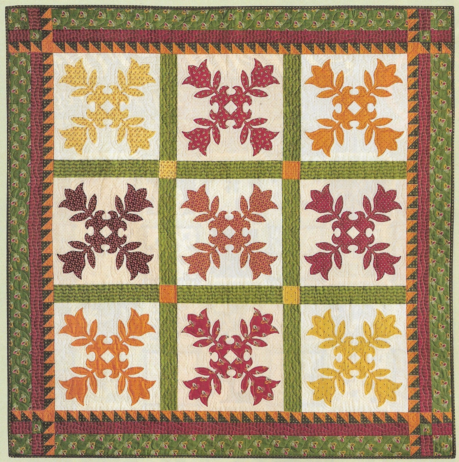 Crimson & Clover Quilt quilting pattern instructions