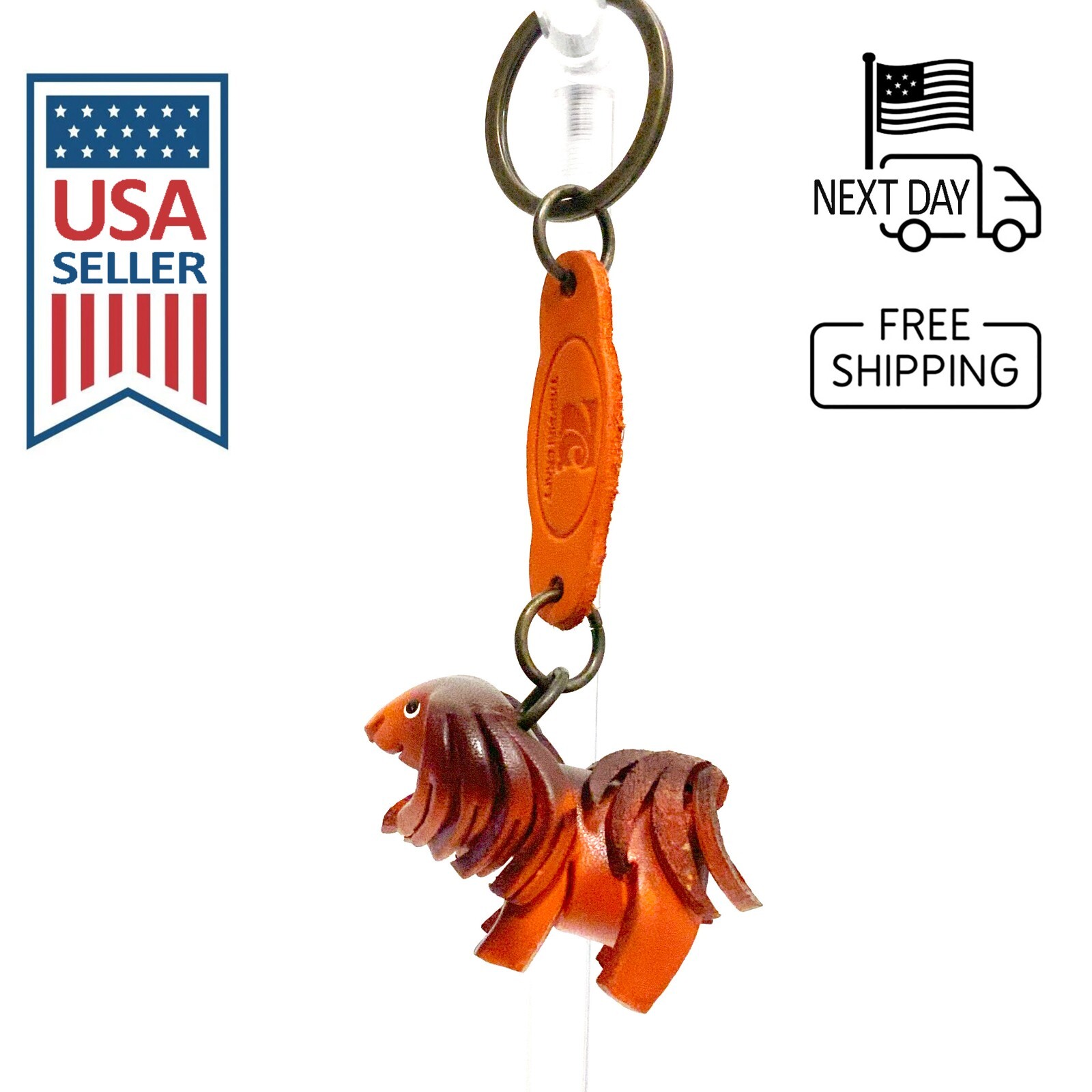 SHIH TZU Handmade Leather Keyring