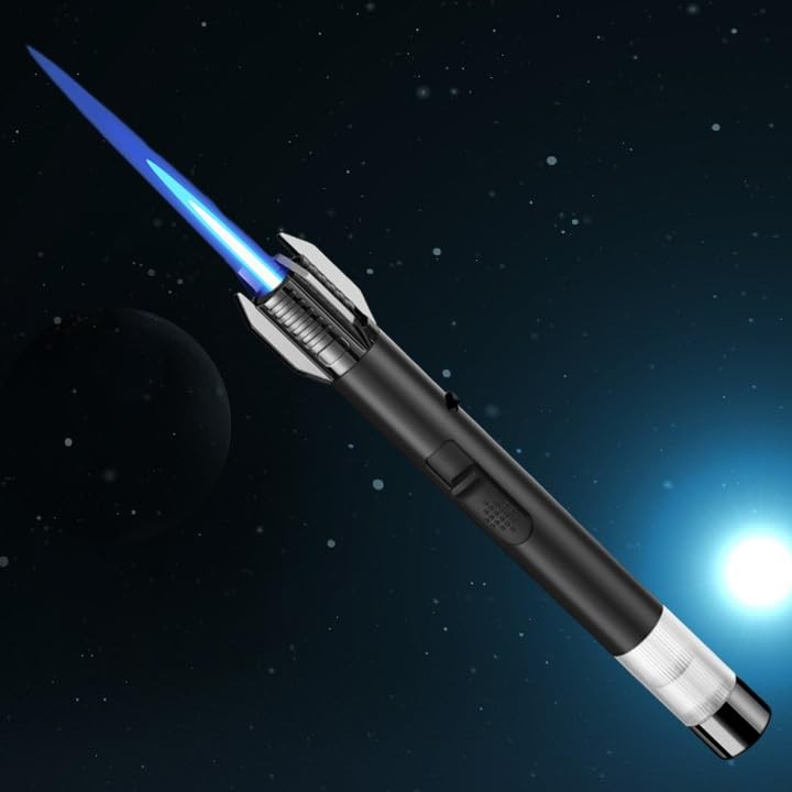 Blazarar Lighter, Bright Fire Butane Torch Lighters with Black