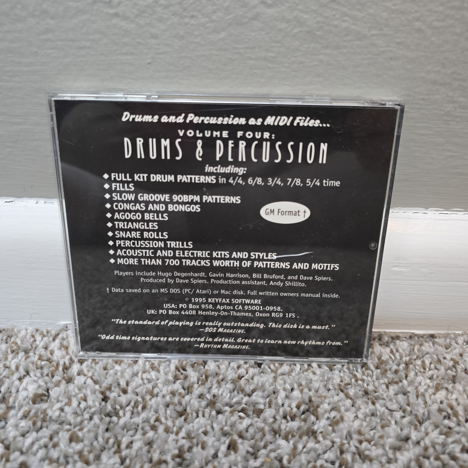 Twiddly Bits MIDI Files Vol 4 Drums Percussion Floppy Disc GM Format 1995
