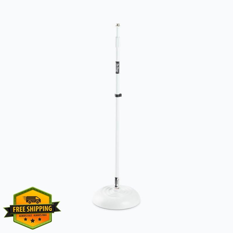 OnStage MS7201QTR Mic Stand Quarter Turn Round Base White