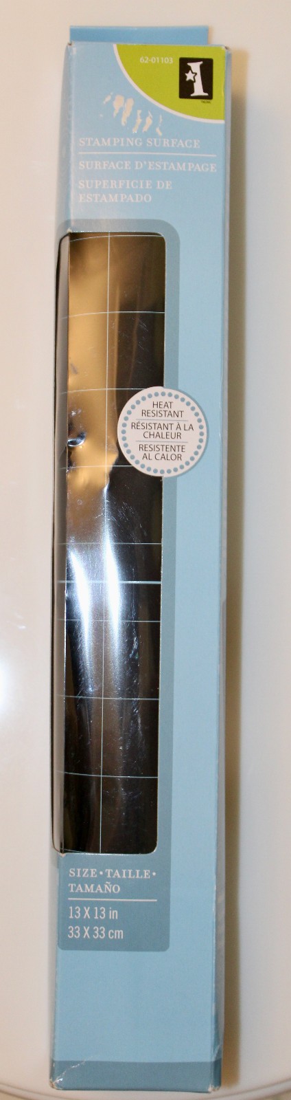 NIB Inkadinkado Black Heat Resistant Stamping Surface Mat 13x13in