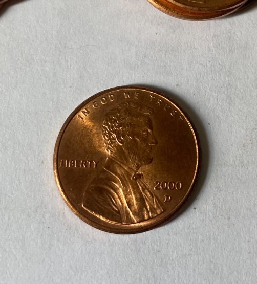 2000-D AU LINCOLN CENT