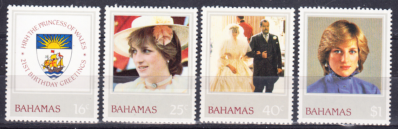 W BAHAMAS 0510-513 LADY DIANA 21ST ANNIVERSARY