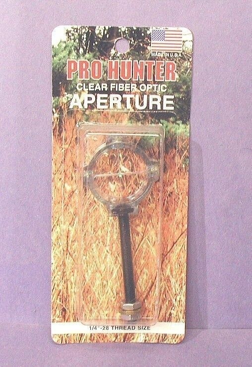New Pro Hunter Fiber Optic Sight Aperture - 1/4"-28 Mounting Rod - Flo Green Pin