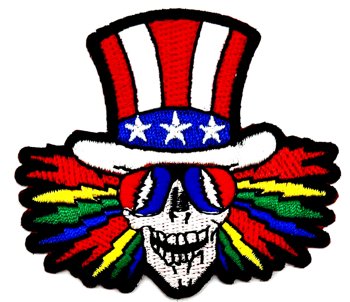 Grateful Dead Uncle Sam Embroidered Rock Iron on Patch Applique