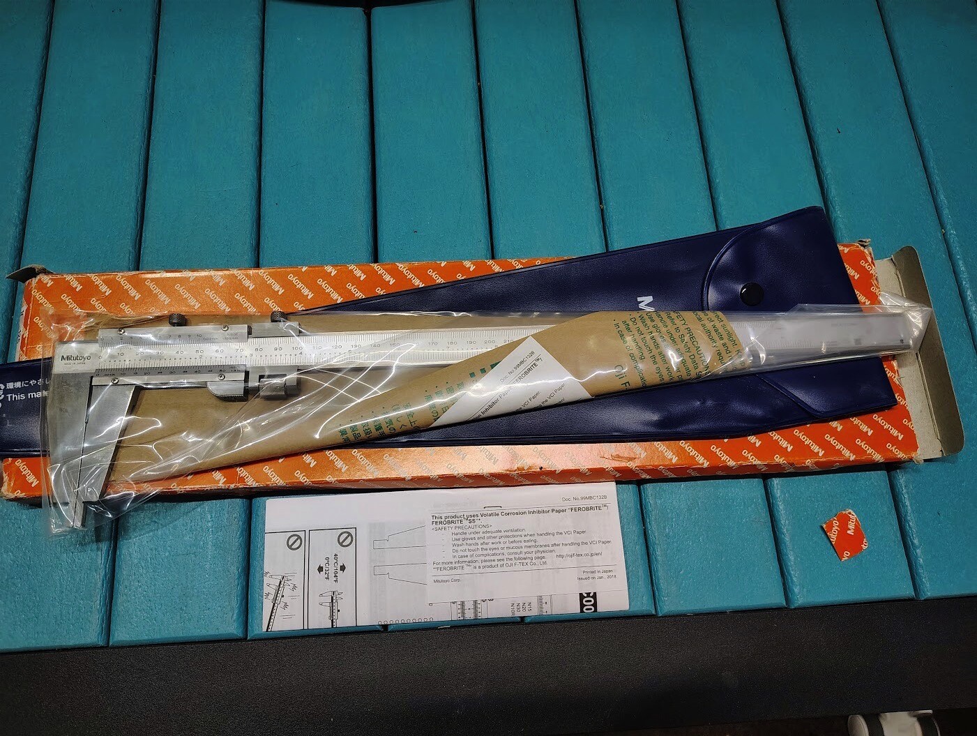 New Mitutoyo Vernier Caliper Fine Adjustment Nib Jaws Inch / Metric 0-12” 0.001"