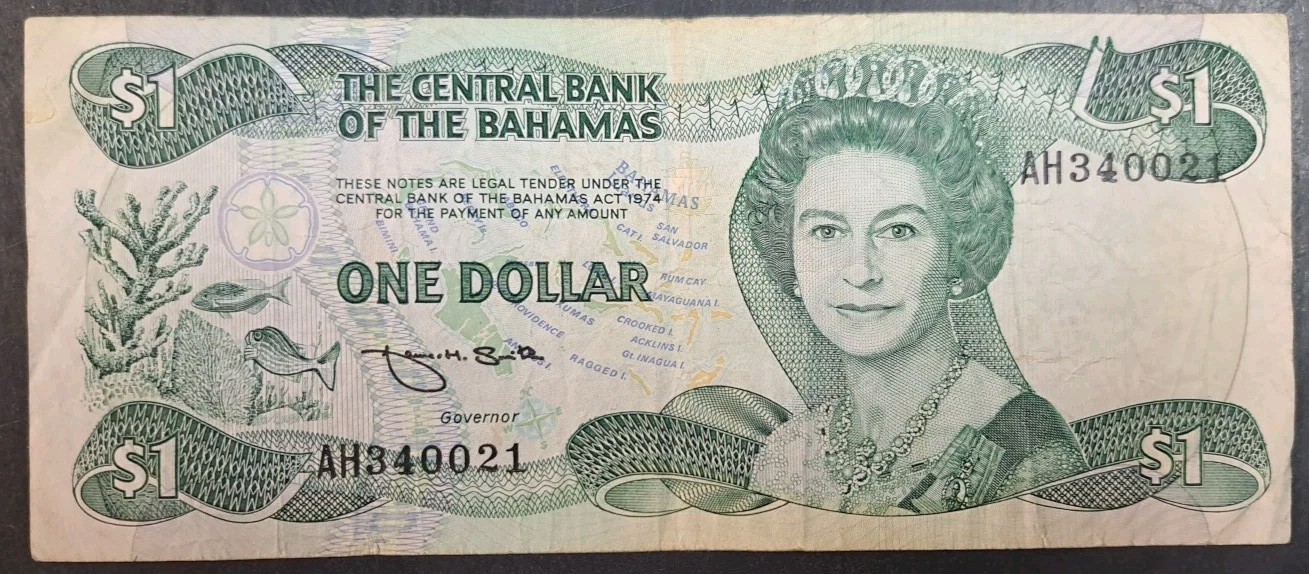 (1984) Bahamas 1 Dollar P43b, AH340021.