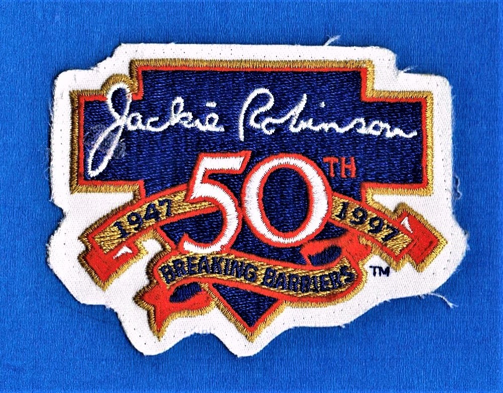 1997 JACKIE ROBINSON BREAKING BARRIERS 50th ANNIVERSARY MLB PATCH