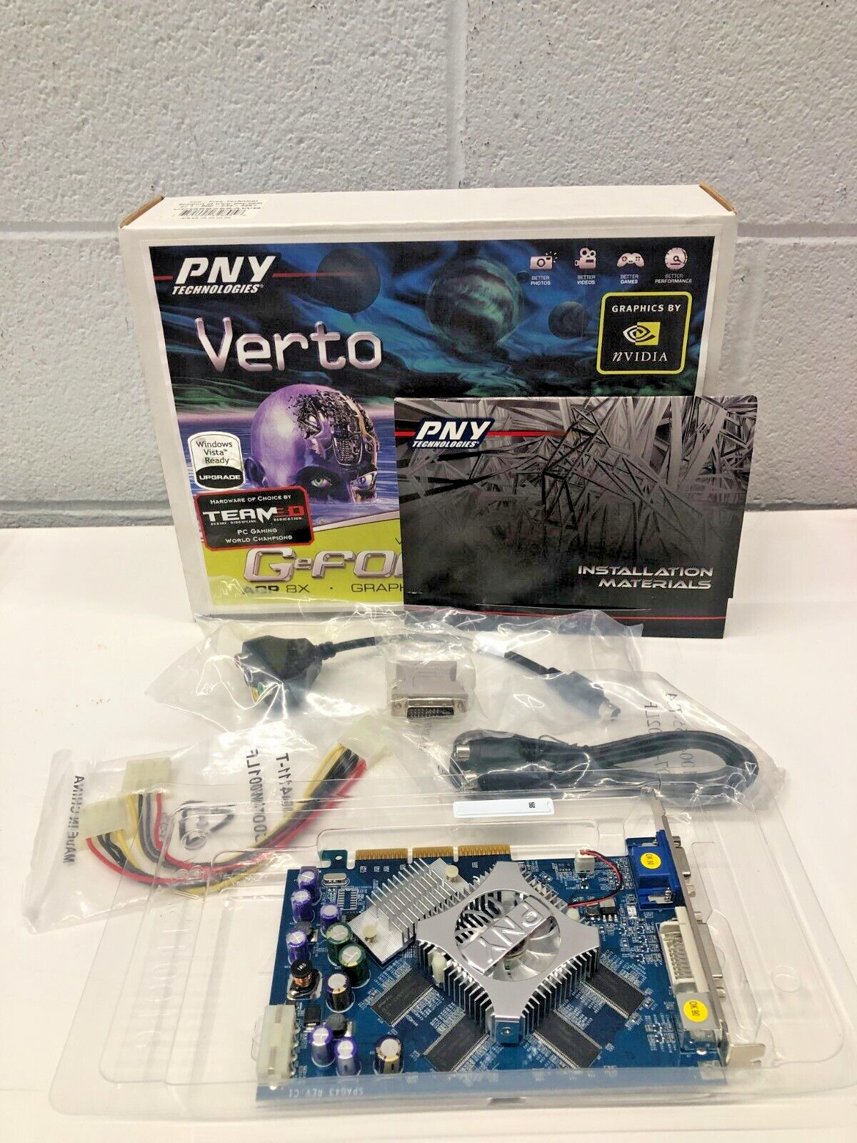 PNY VERTO GE FORCE 6600 GRAPHICS CARD VCG6625AWB AGP