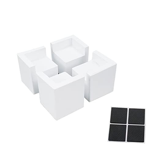 Painted Set of 4 Bed Risers Furniture Square Risers 2"x2"/H 2"/50mm White