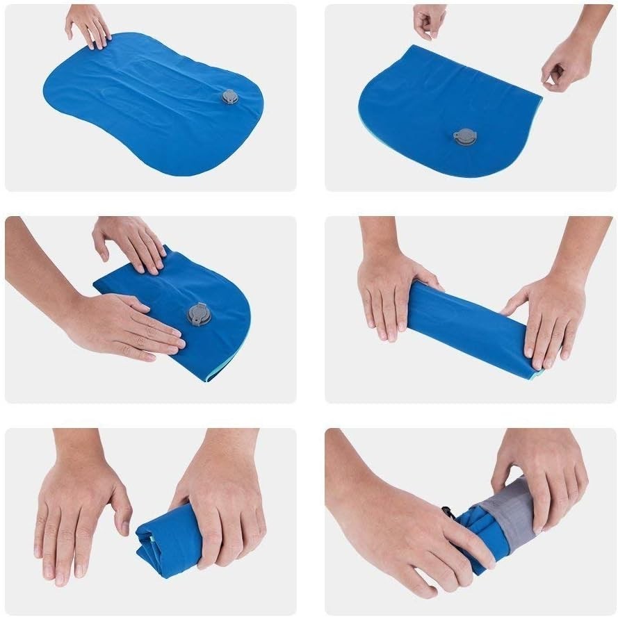 Ultralight Inflatable Camping Pillow - Compact, Water-Resistant, Ergonomic Ne...
