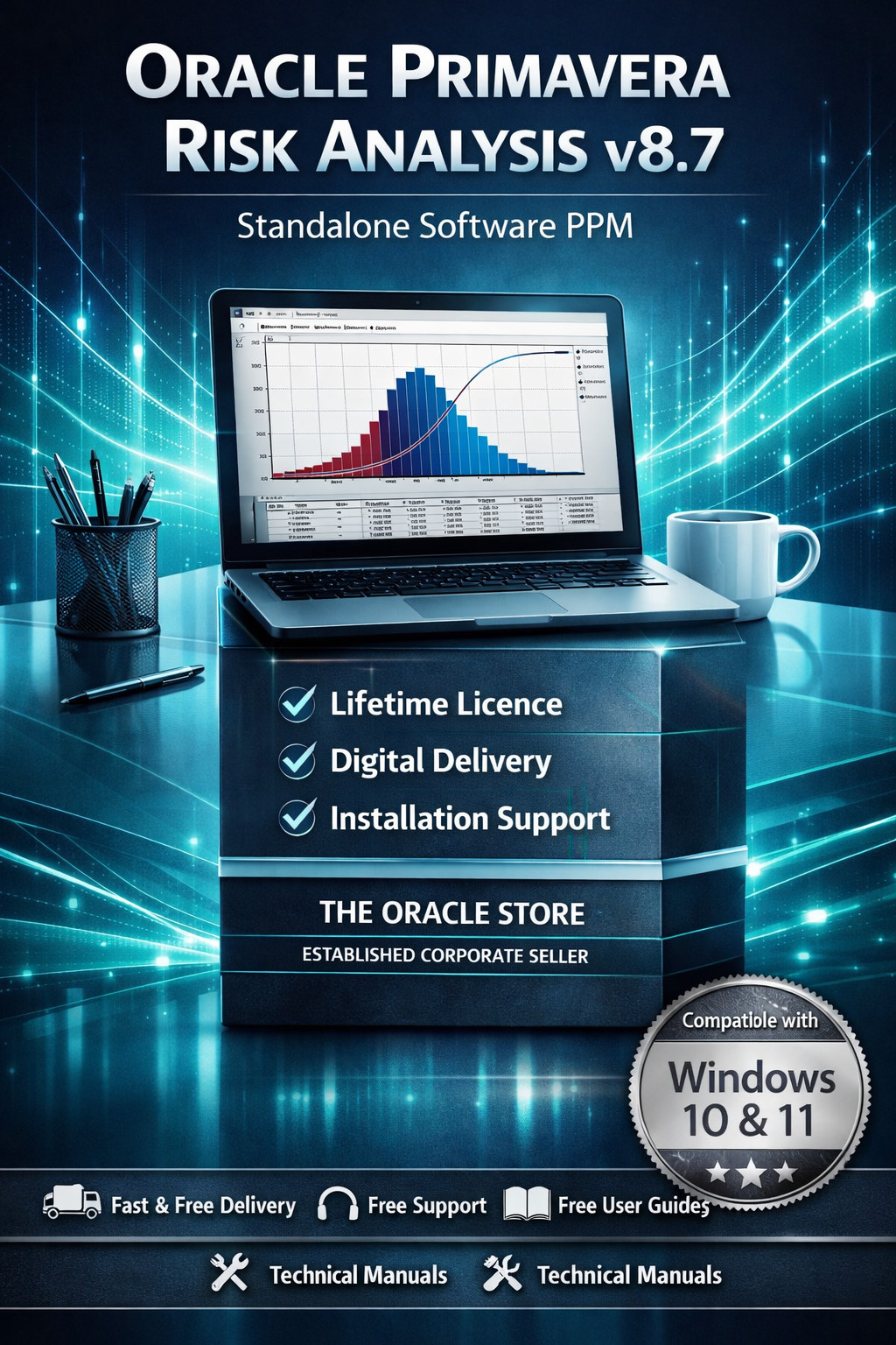✅Oracle Primavera Risk Analysis v8.7 PertMaster + Support- Cheapestest on eBay✅