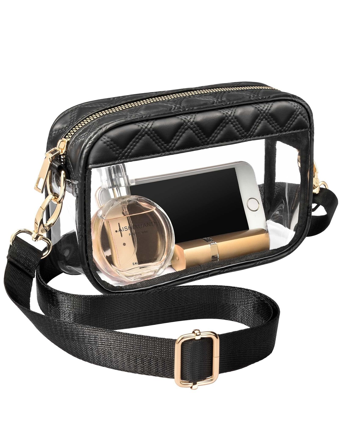Clear Crossbody Bag Stadium Approved, Clear Purses for Women Stadium Crossbod...