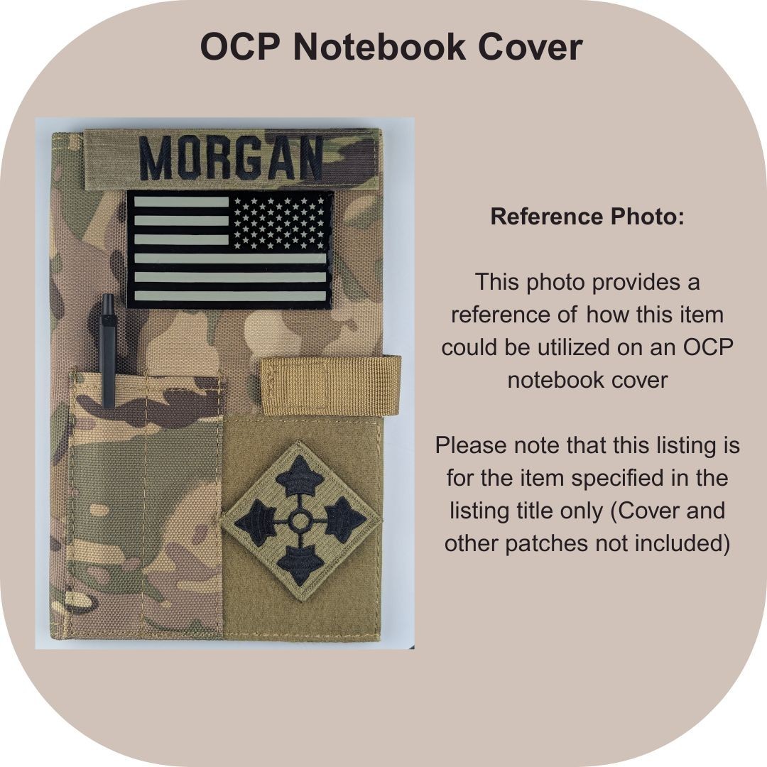 IR Reverse American Flag Patch; Subdued Infrared Tactical Patch w/ Hook Fastener