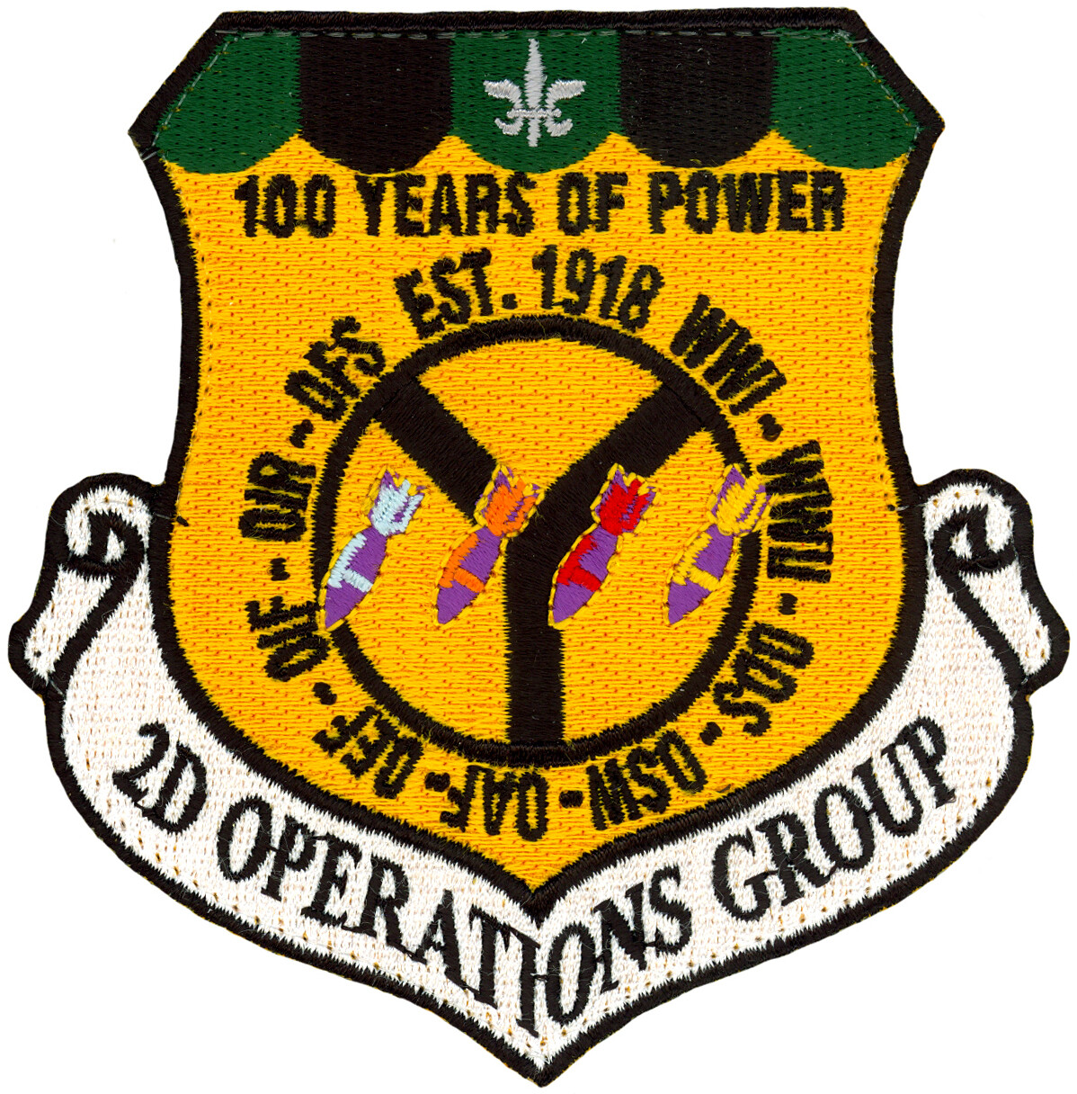 USAF 2nd OPERATIONS GROUP 100th YEARS OF POWER PATCH